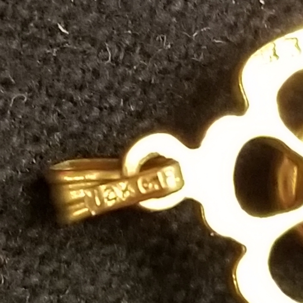 Moonstone gold flower pendant - Picture 5 of 5